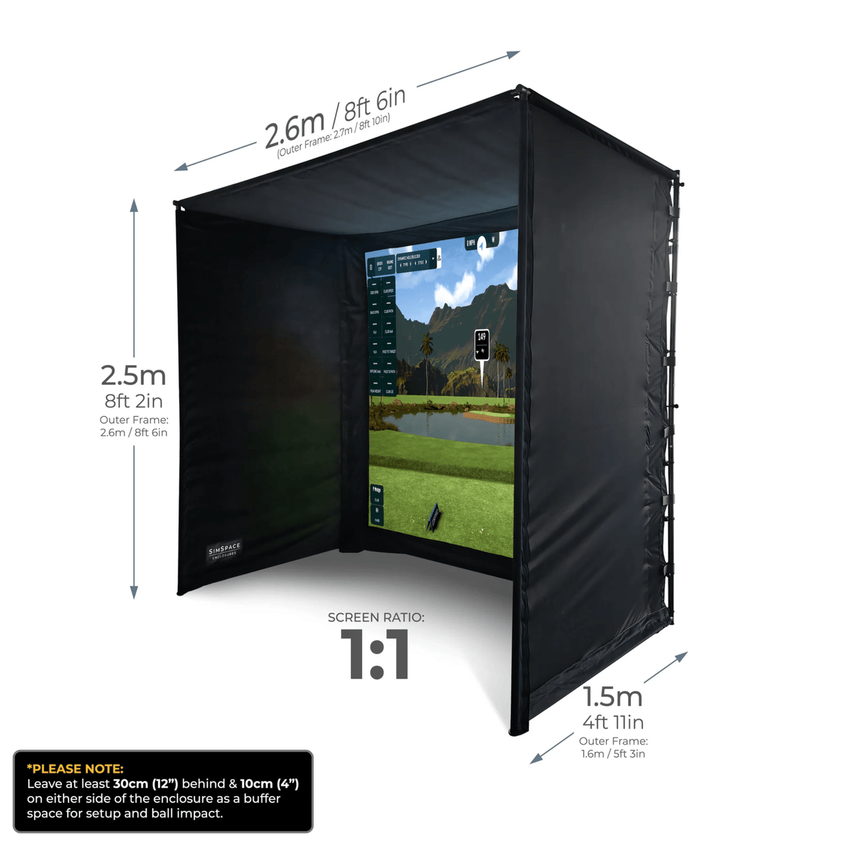 SIMSPACE PROFESSIONAL GOLF ENCLOSURES Sim/001
