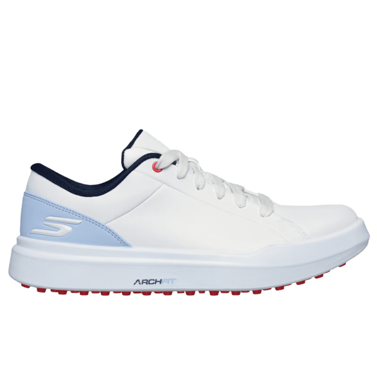 Skechers Women's Go Golf Drive 6 Spikeless Golf Shoes White Light Blue Medium