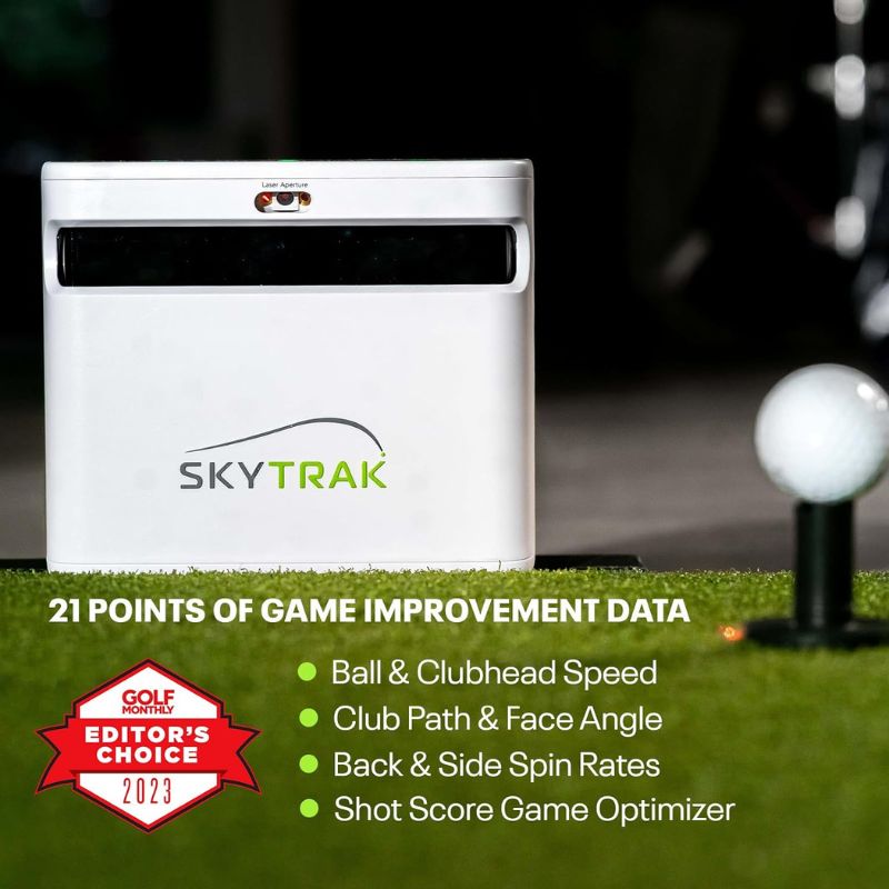 SKYTRAK+ Launch Monitor + Shield + SIMSPACE PROFESSIONAL GOLF ENCLOSURE +SIMSPACE PREMIUM ENCLOSURE HITTING MAT