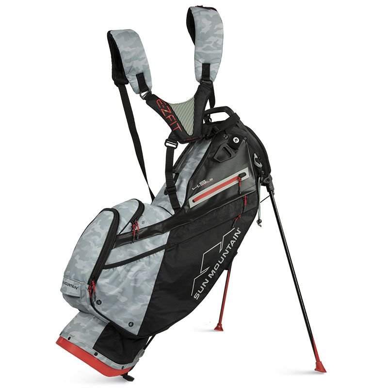 Sun Mountain 2022 4.5 LS 14-Way Stand Bag Black Grey Camo Red