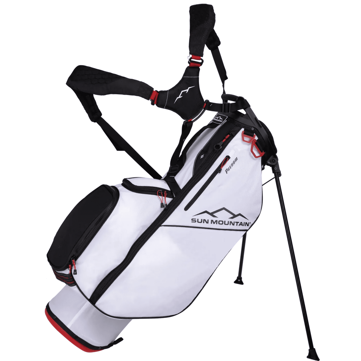 Sun Mountain 2025 Junior Phenom Stand Bag White Black Red