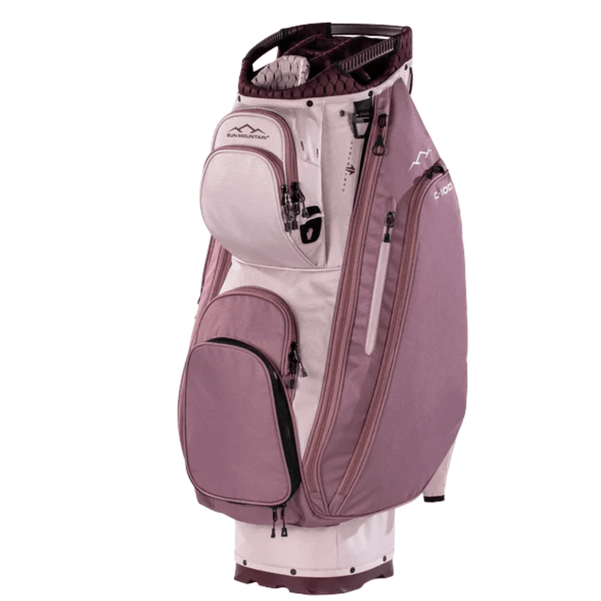 Sun Mountain 2026 C-100 Cart Bag Mauve Powder Wine