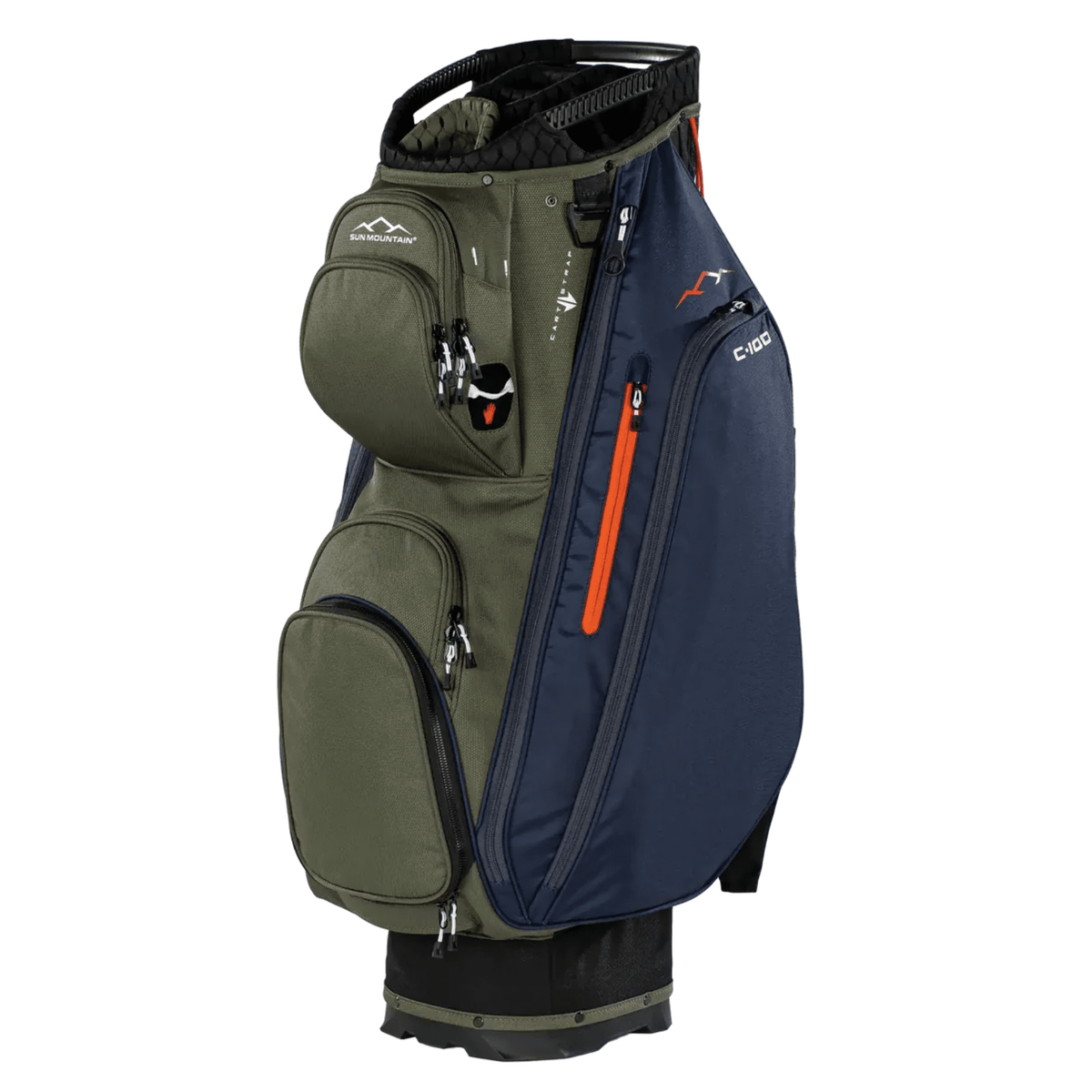 Sun Mountain 2026 C-100 Cart Bag Black Olive Inferno