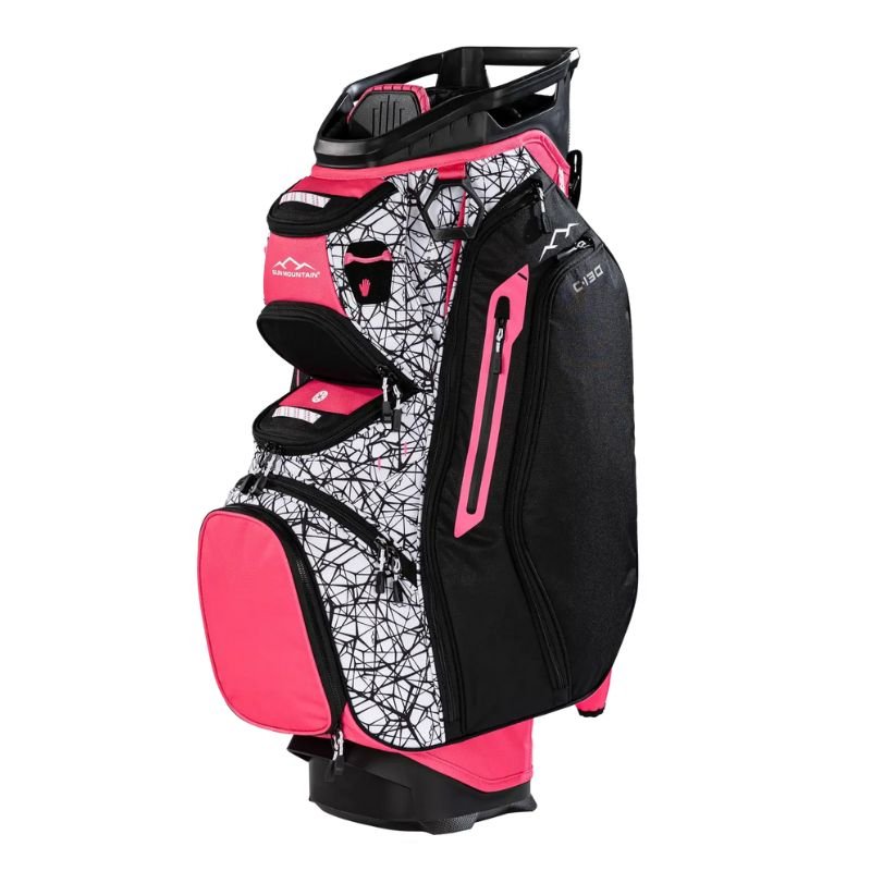 Sun Mountain 2026 C-130 Cart Bag Pink Black Abstract