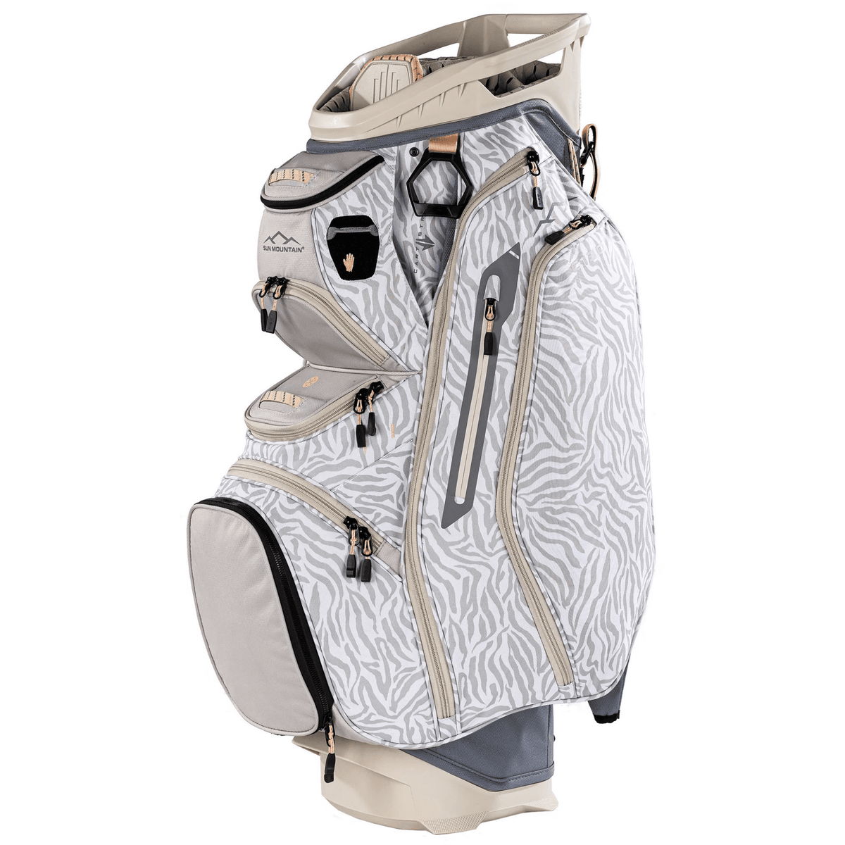 Sun Mountain 2026 C-130 Cart Bag Nickel Zebra Sand