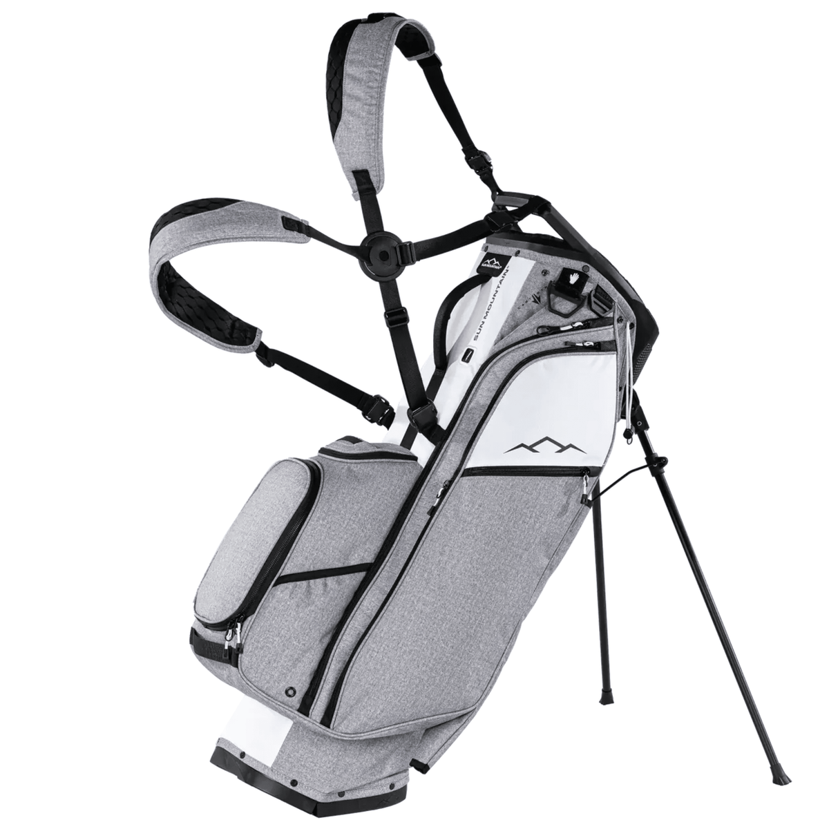 Sun Mountain 2026 Eclipse E-4.5 14-Way VLO Stand Bag Gray-White-Black