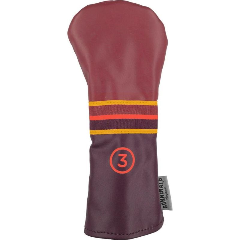 Sun Mountain Mid-Stripe Headcovers 3-Wood Port Brick Gold
