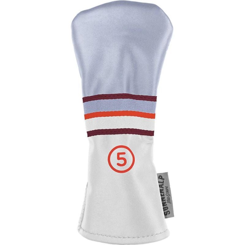Sun Mountain Mid-Stripe Headcovers 5-Wood White Cadet Brick