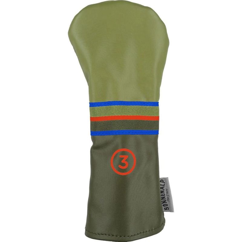 Sun Mountain Mid-Stripe Headcovers 3-Wood Loden Moss Inferno