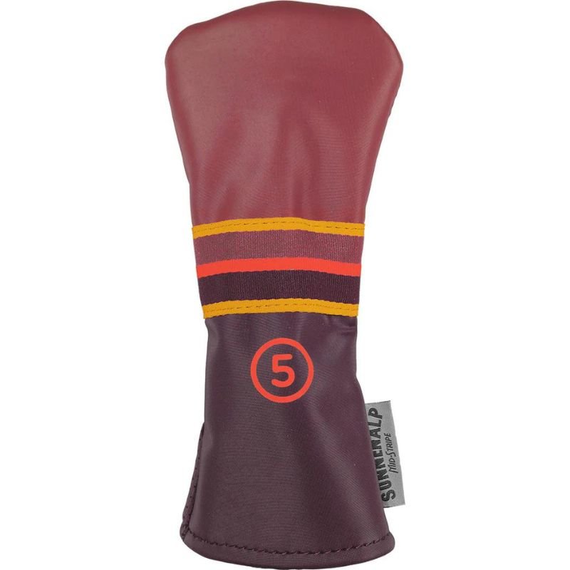 Sun Mountain Mid-Stripe Headcovers 5-Wood Port Brick Gold