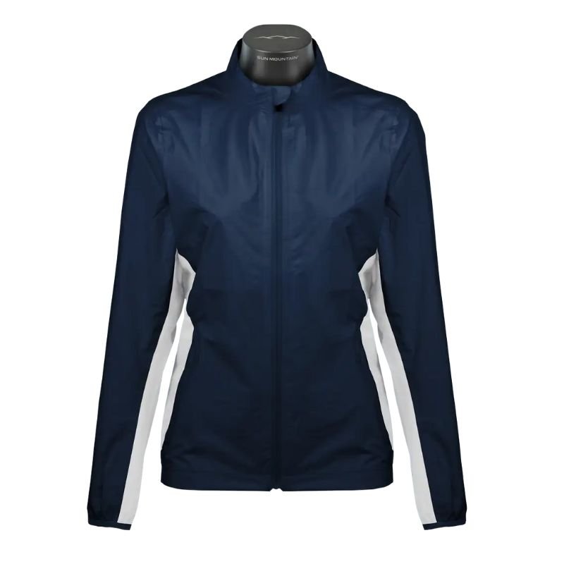 Sun Mountain Women's Monsoon Rain Jacket Navy White
