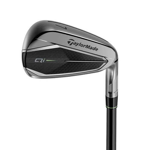 TaylorMade Qi Iron Set - 5-PW, AW - Gunmetal - Steel Steel - KBS Max MT Black 85