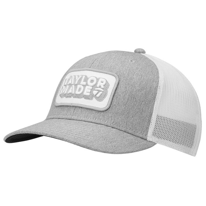 TaylorMade Retro Trucker Hat Grey White