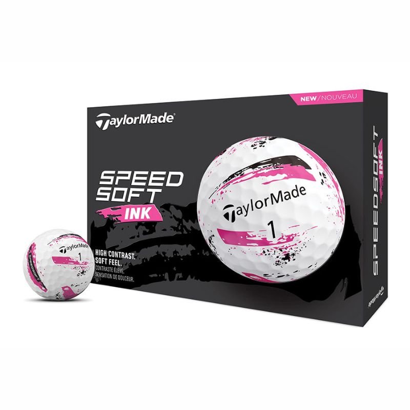 TaylorMade SpeedSoft Golf Ball - Ink Pink