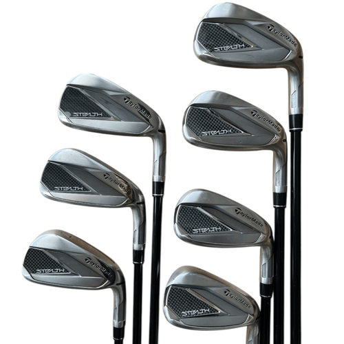 TaylorMade Stealth Iron Set - 5-PW, AW - Graphite - Used Right Senior Graphite - Fujikura Ventus Red