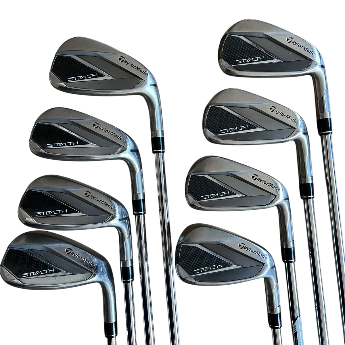 TaylorMade Stealth Iron Set - 5-PW, AW, SW - Steel - Used Right Regular Steel - KBS MAX 85 MT