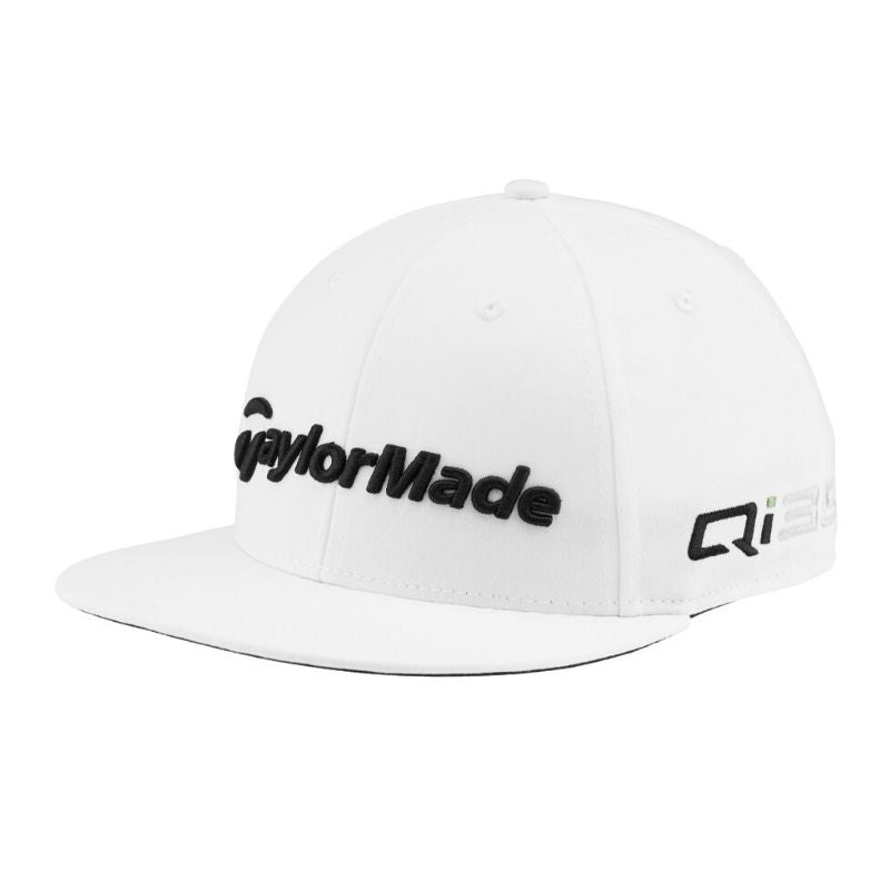TaylorMade Tour Preferred™ Flatbill Qi35 Snapback Hat White Regular