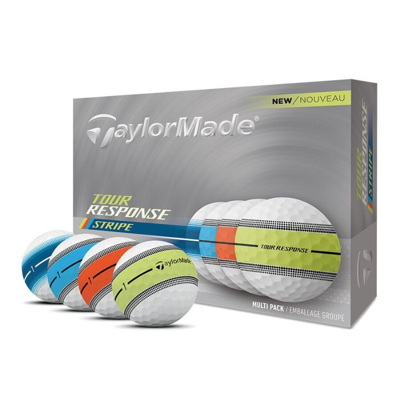 TaylorMade Tour Response Stripe Golf Ball Neon Multi Pack