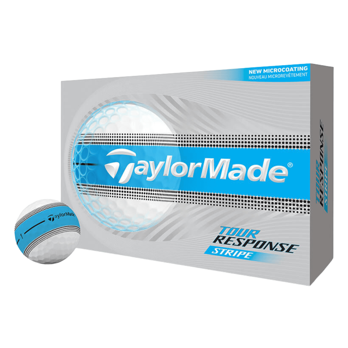 TaylorMade Tour Response Stripe Golf Balls Neon Blue