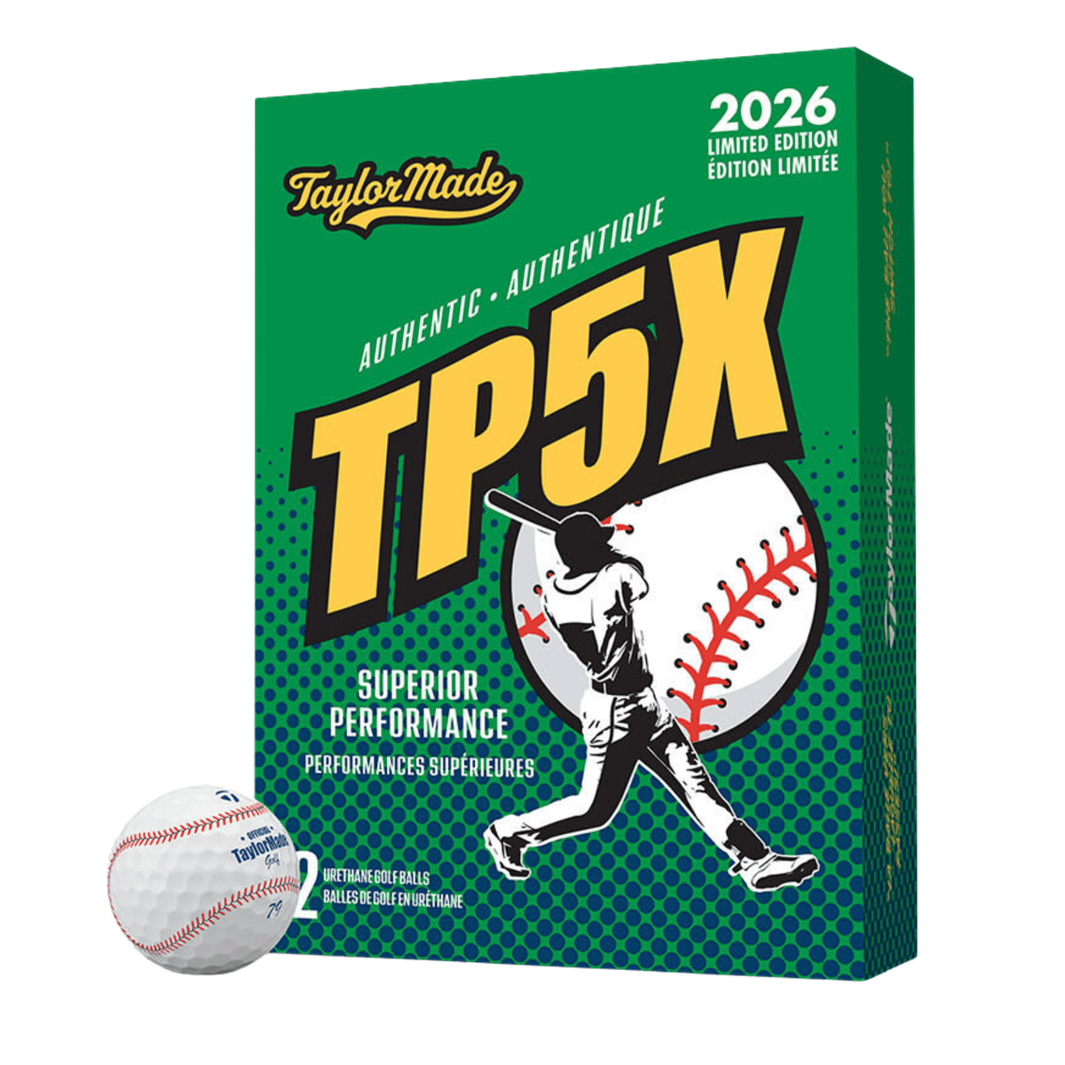 TaylorMade TP5x pix Baseball Golf Balls - Limited Edition White