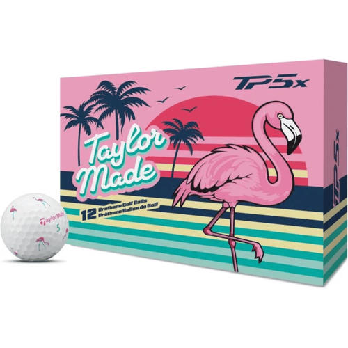TaylorMade TP5x PIX Flamingo Golf Balls - Limited Edition Flamingo