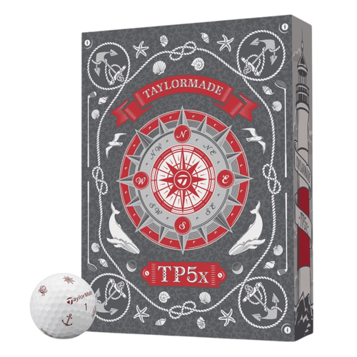 TaylorMade TP5x pix Sailor's Point Golf Balls - Limited Edition White