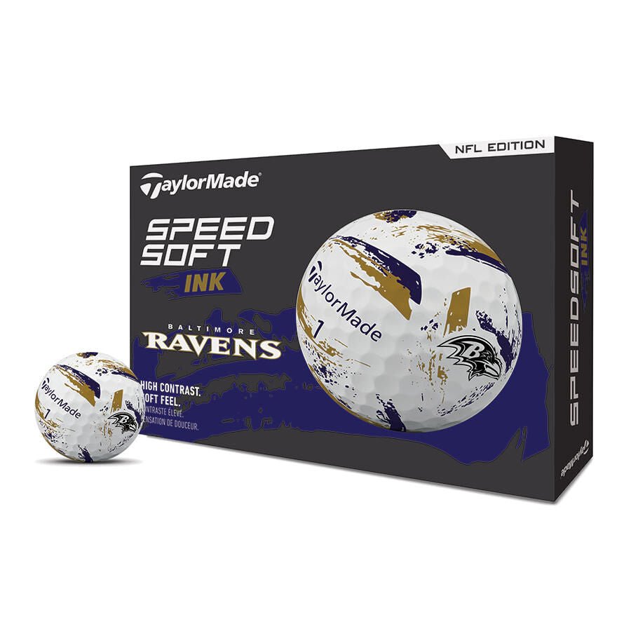 TaylorMade x NFL SpeedSoft Golf Balls Baltimore Ravens
