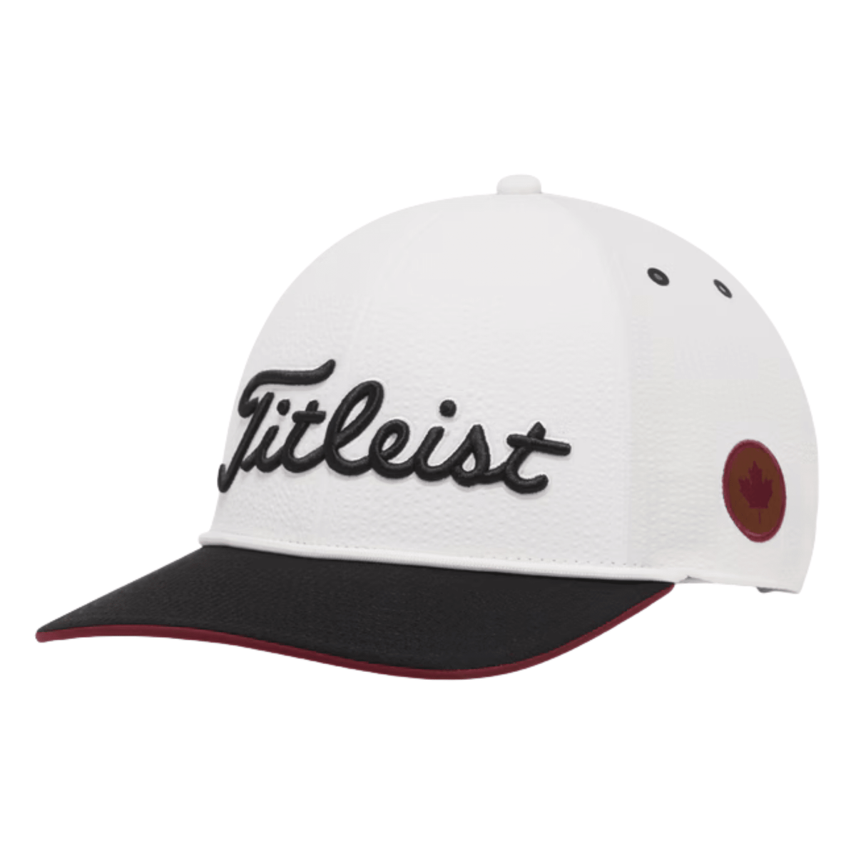 Titleist Canada Day Players Seersucker Hat - Special Edition White Black OSFA