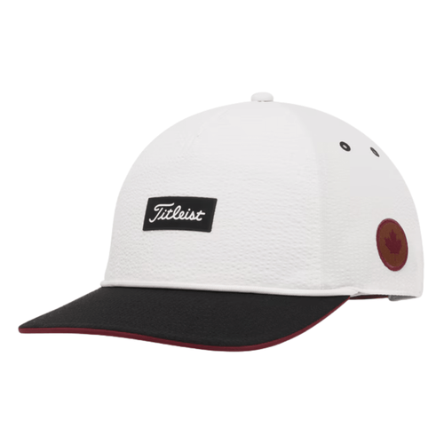 Titleist Canada Day Santa Cruz Seersucker Hat - Special Edition White Black OSFA