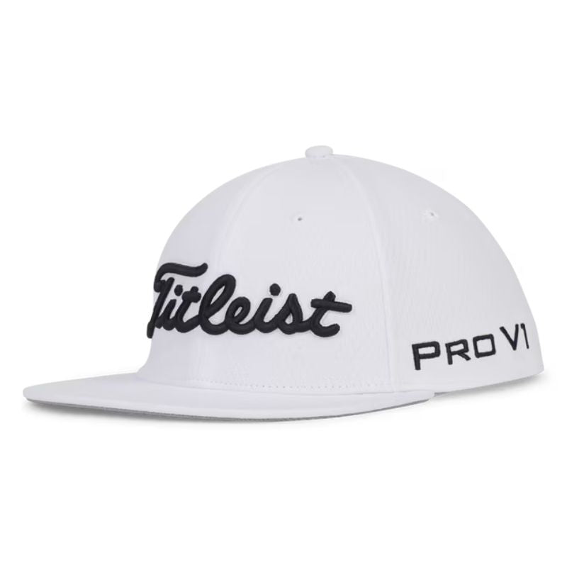 Titleist Elite Flatbill Hat White Black OSFA