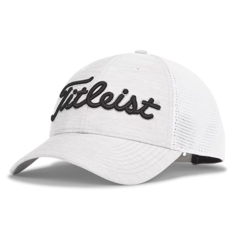 Titleist Players Space Dye Mesh Hat White Black OSFA