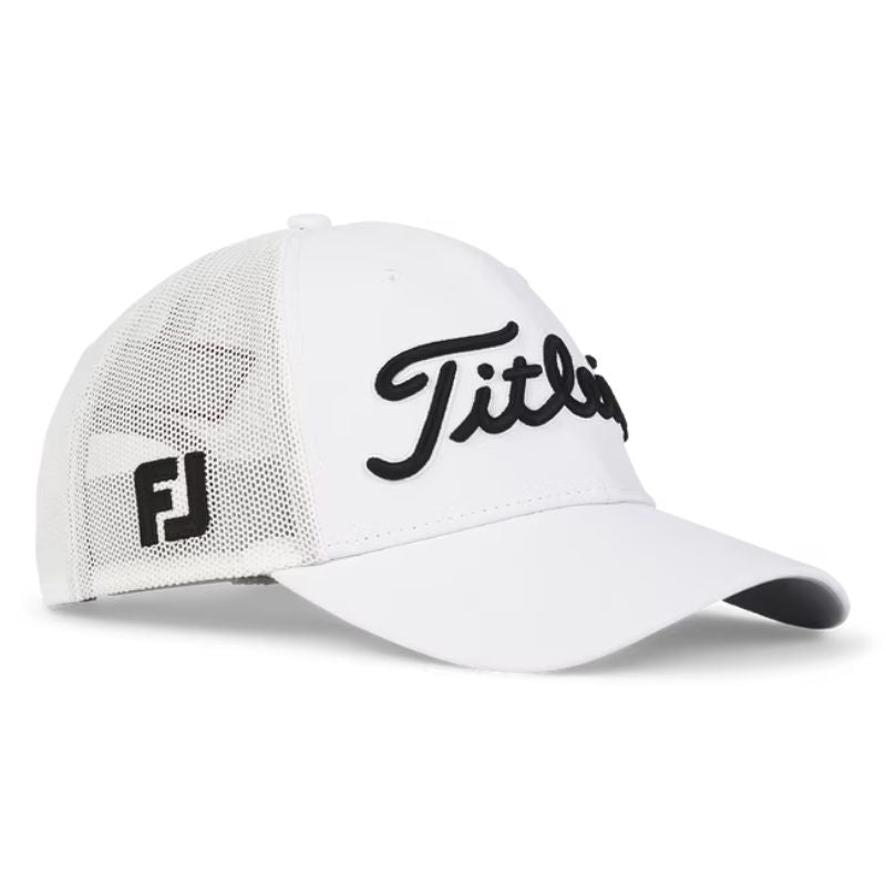 Titleist Tour Performance Mesh Hat White Black OSFA