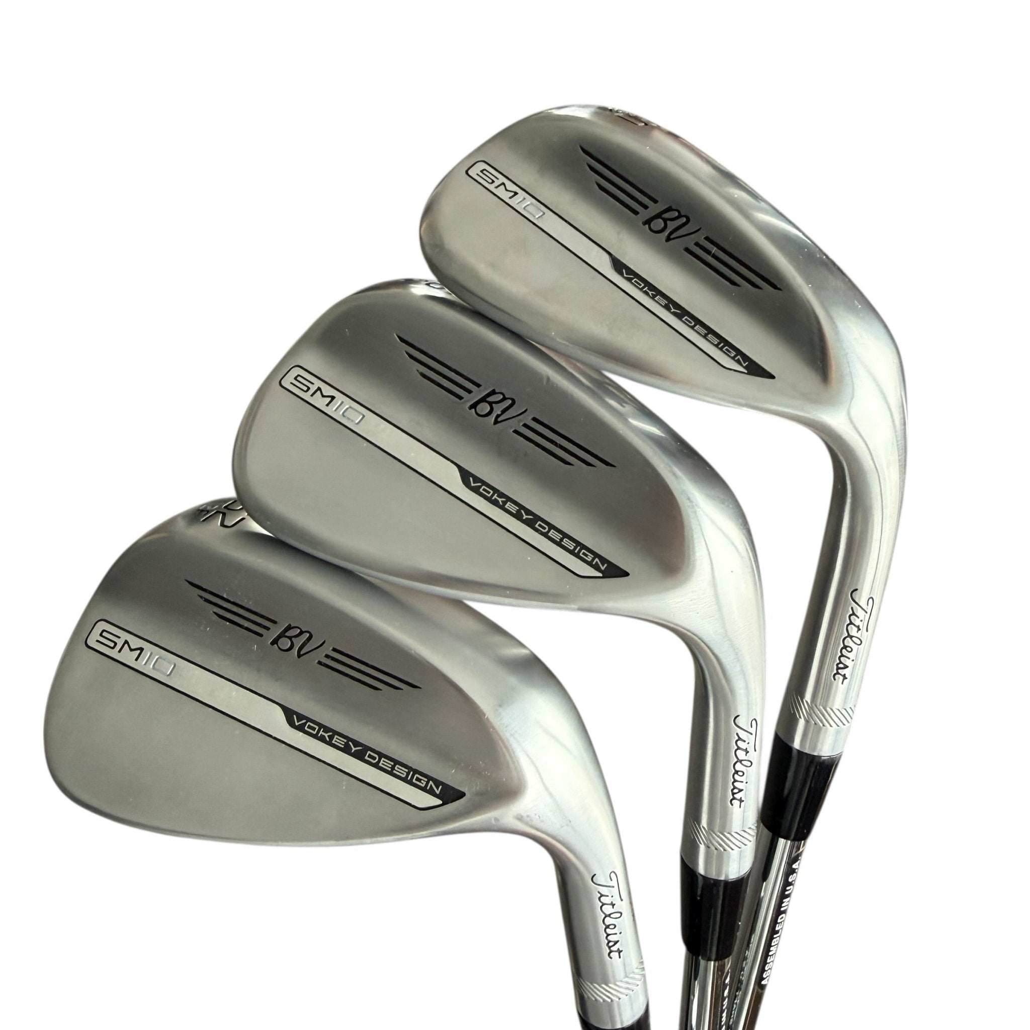 Titleist Vokey SM10 Chrome Wedge Set - 52° 56° 60° - Indoor Demo Titleist Vokey SM10 Chrome Wedge Set - 52° 56° 60° - Indoor Demo