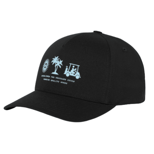 TravisMathew Beverage Cart Snapback Hat Black