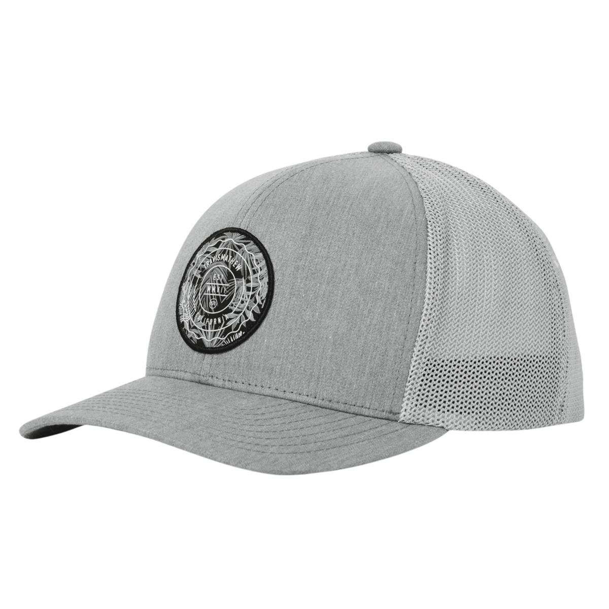 TravisMathew The Patch Floral Snapback Hat Heather Grey