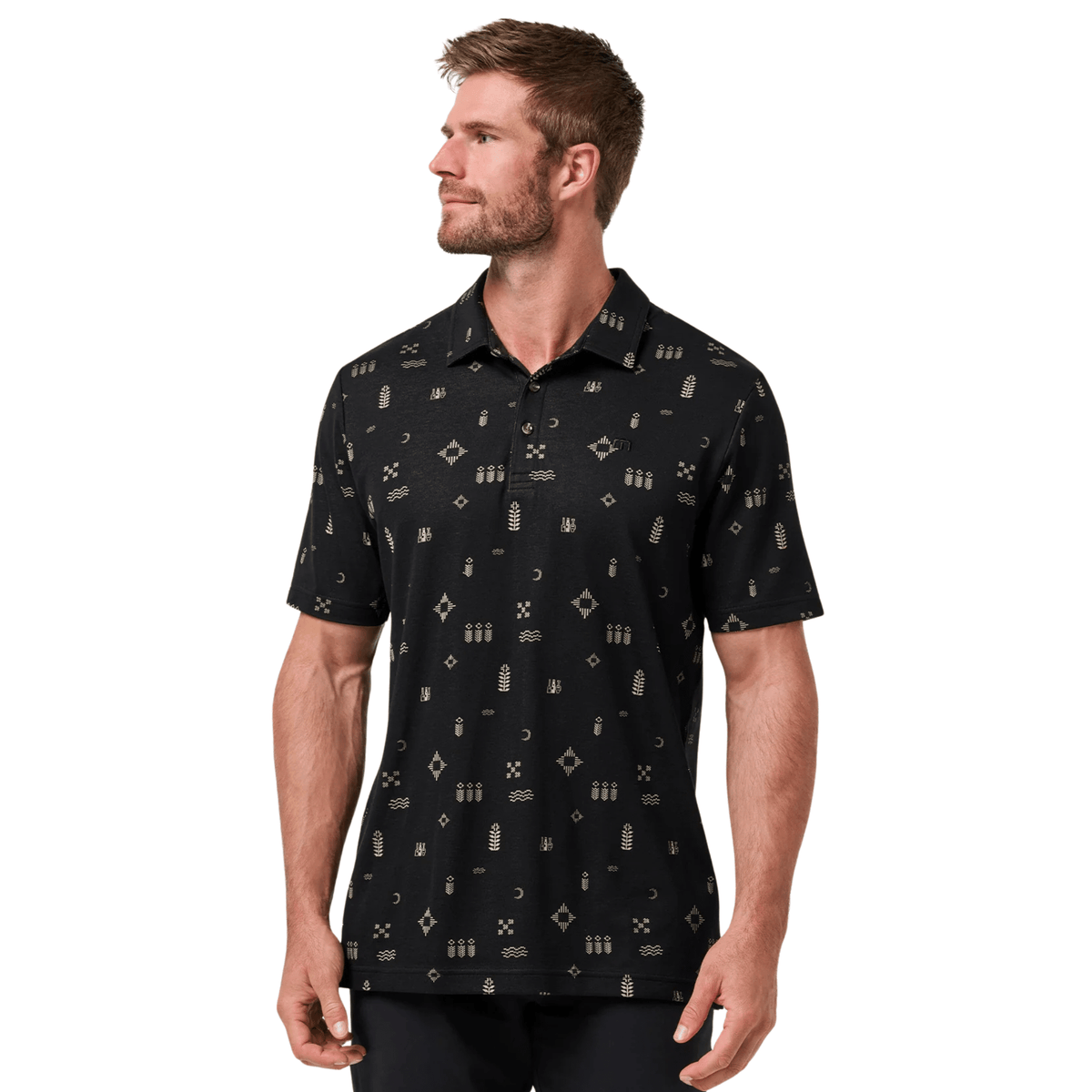TravisMathew Weather Patterns Polo Black