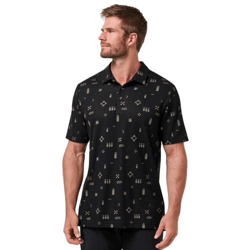 TravisMathew Weather Patterns Polo Black