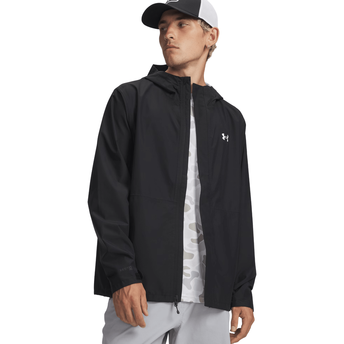 Under Armour Cloudstrike Rain Jacket Black White