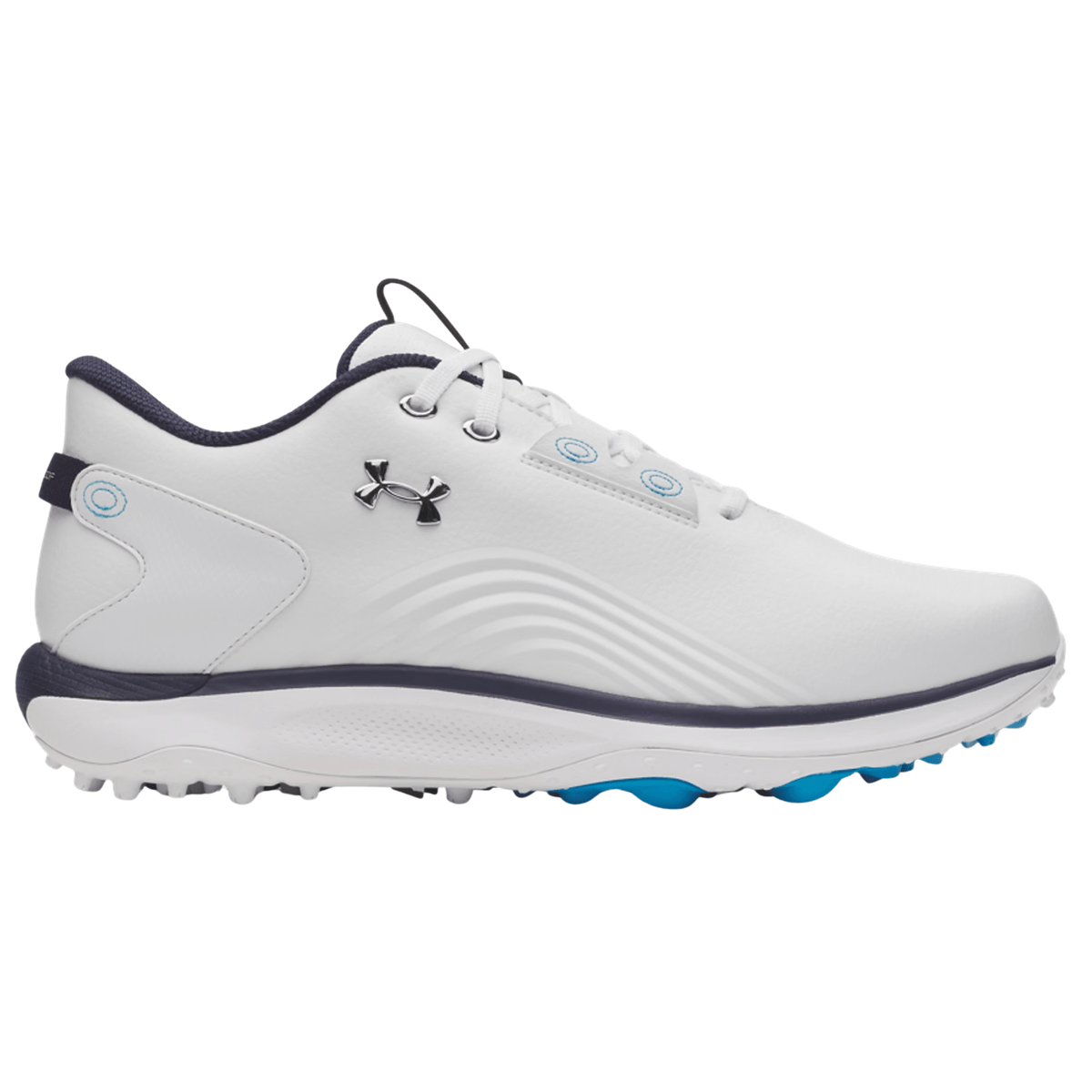 Under Armour Drive Fade 2 Spikeless Golf Shoes White Metallic Silver Medium