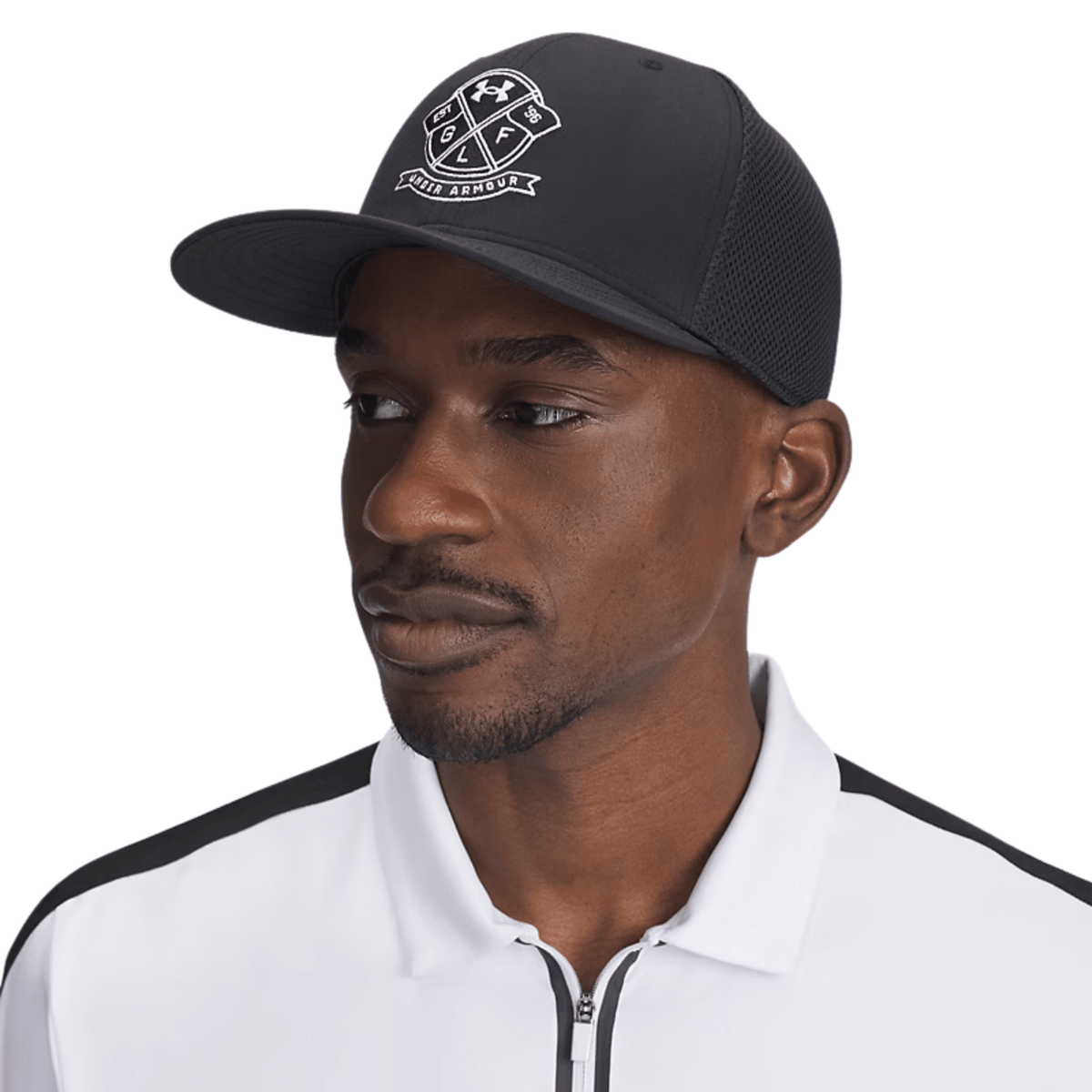Under Armour Drive Mid Stretch Fit Golf Cap Black M/L