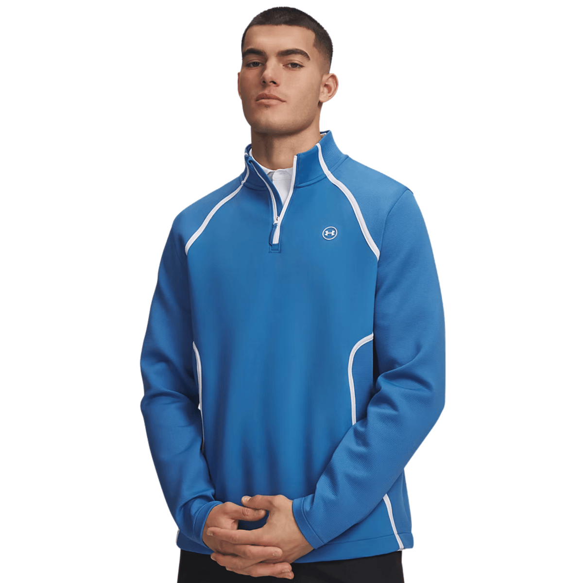 Under Armour Drive Midlayer 1/4 Zip Pullover Aegean Blue White