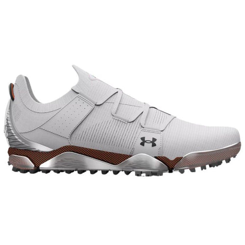 Under Armour HOVR Tour Spikeless Golf Shoes Light Grey Red