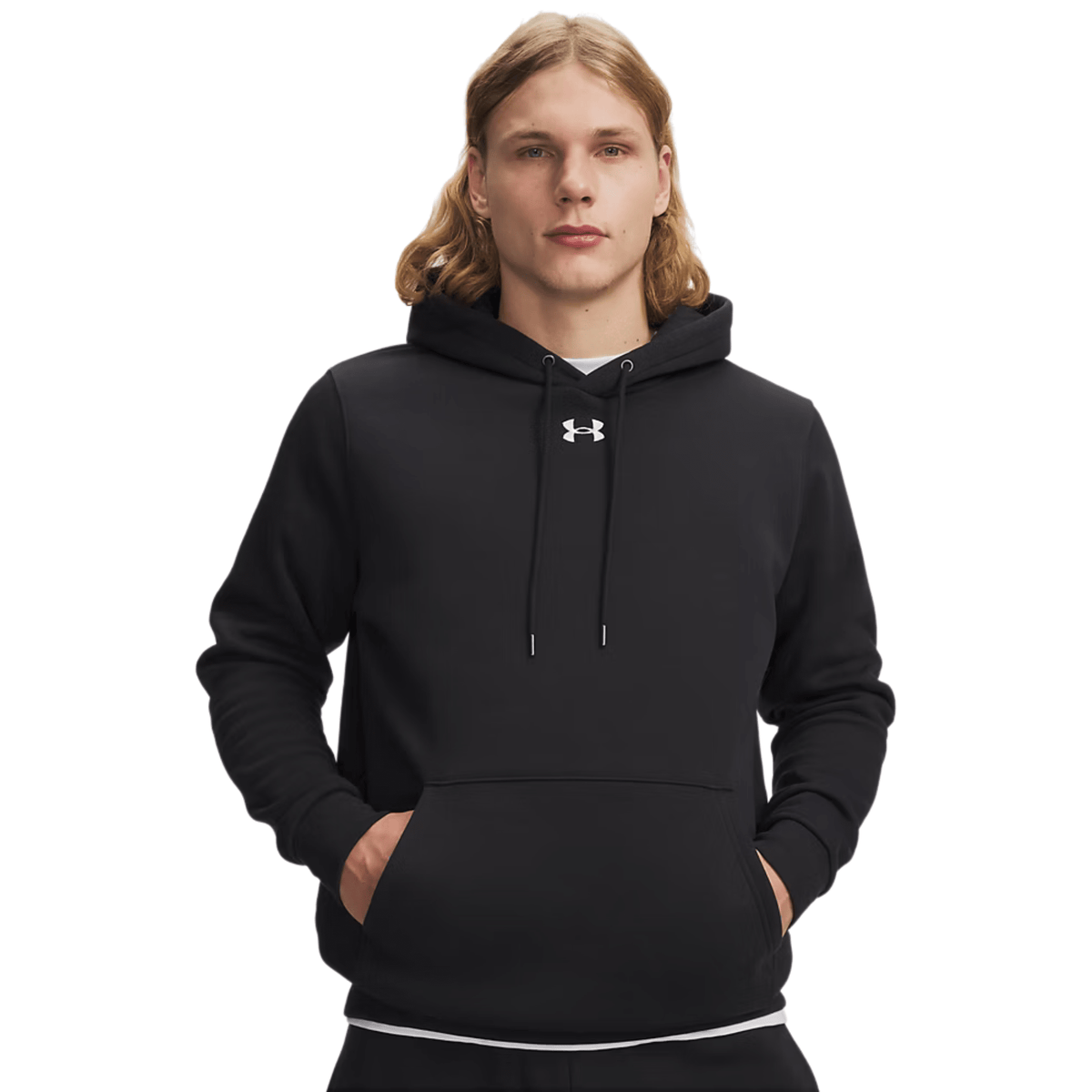 Under Armour Icon Fleece Team Hoodie Black White