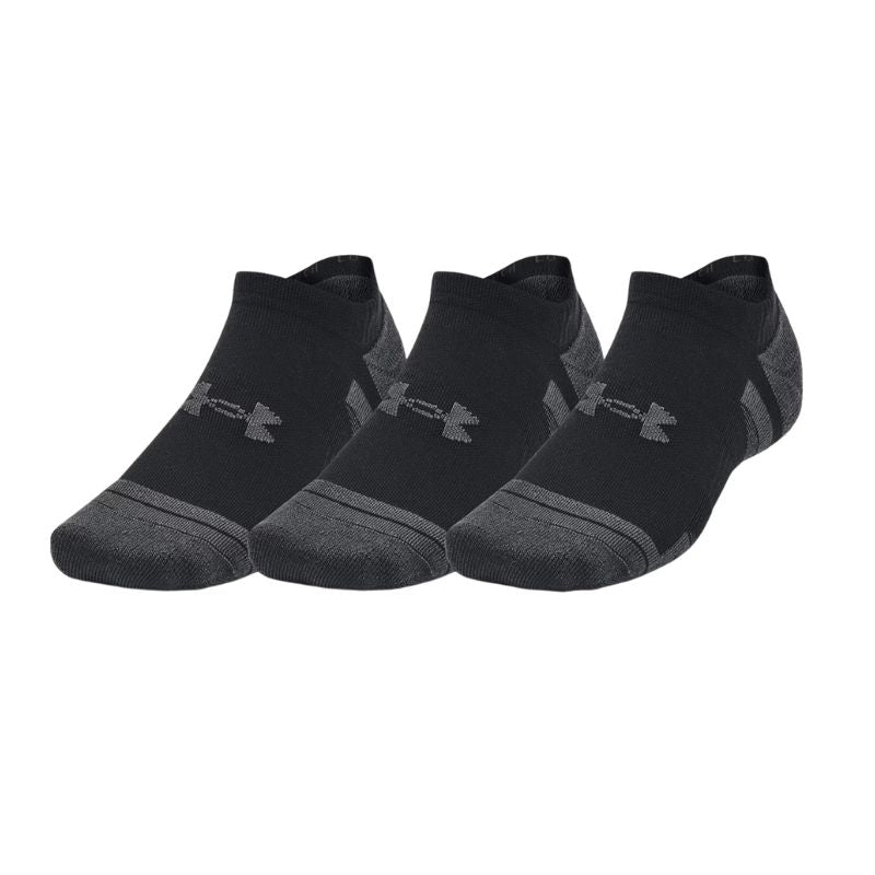 Under Armour Unisex Performance Tech No Show Socks - 3-Pack Black