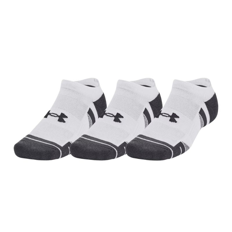 Under Armour Unisex Performance Tech No Show Socks - 3-Pack White