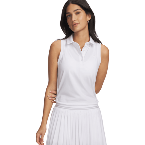 Under Armour Women's ArmourDry Sleeveless Polo White