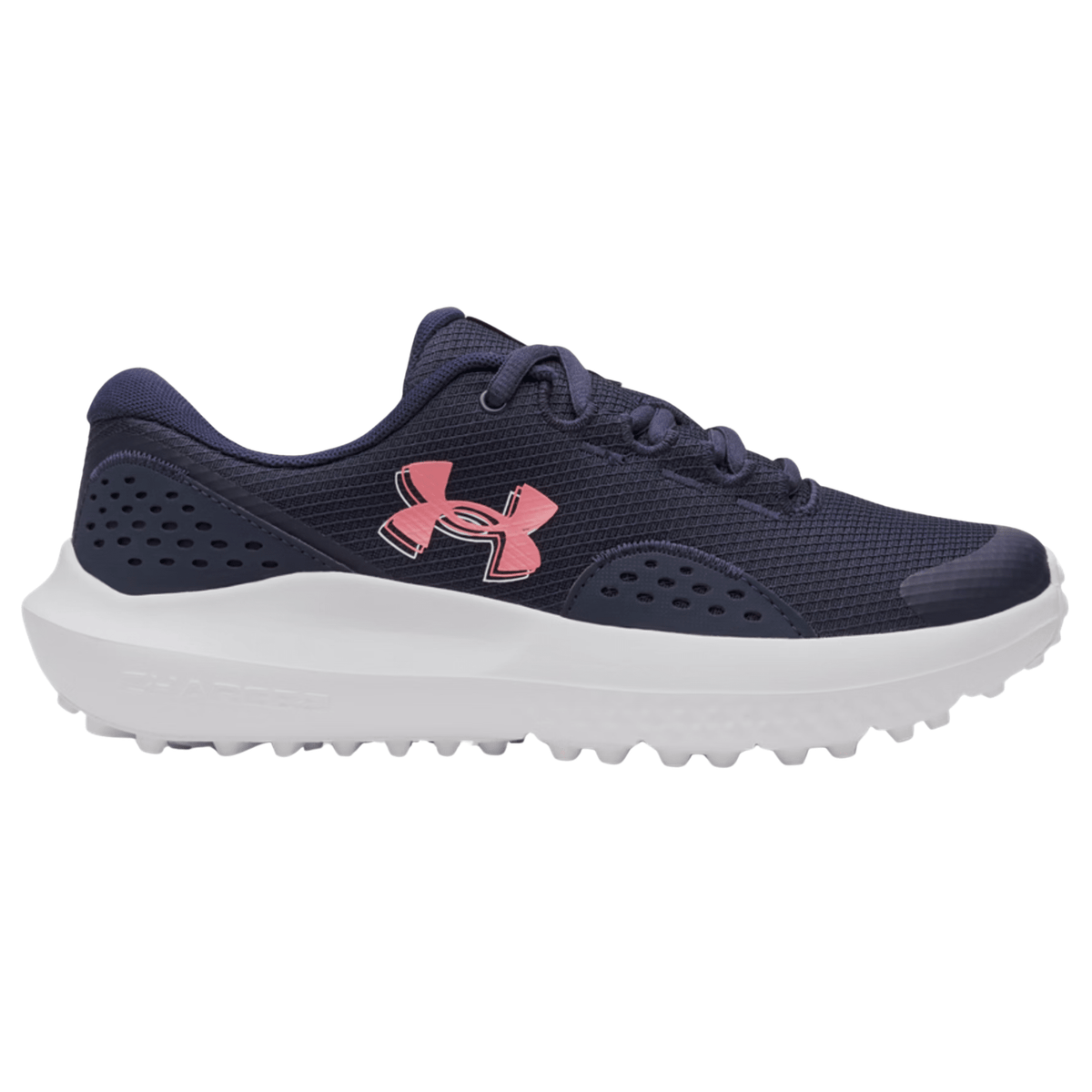 Under Armour Women's Surge Spikeless Golf Shoes Midnight Navy White Bittersweet Pink Medium