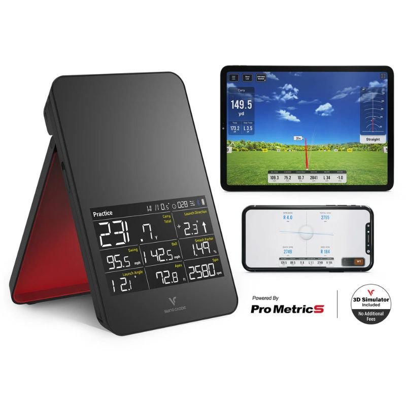 Voice Caddie SC4 PRO Launch Monitor & Simulator with Travel Case