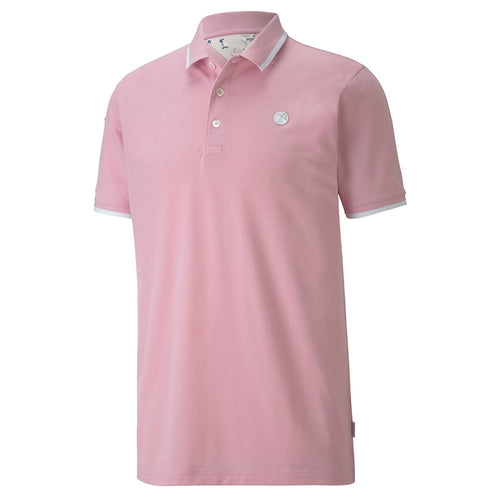 PUMA Signature Tipped Golf Polo Pink