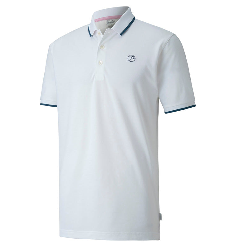 PUMA Signature Tipped Golf Polo White